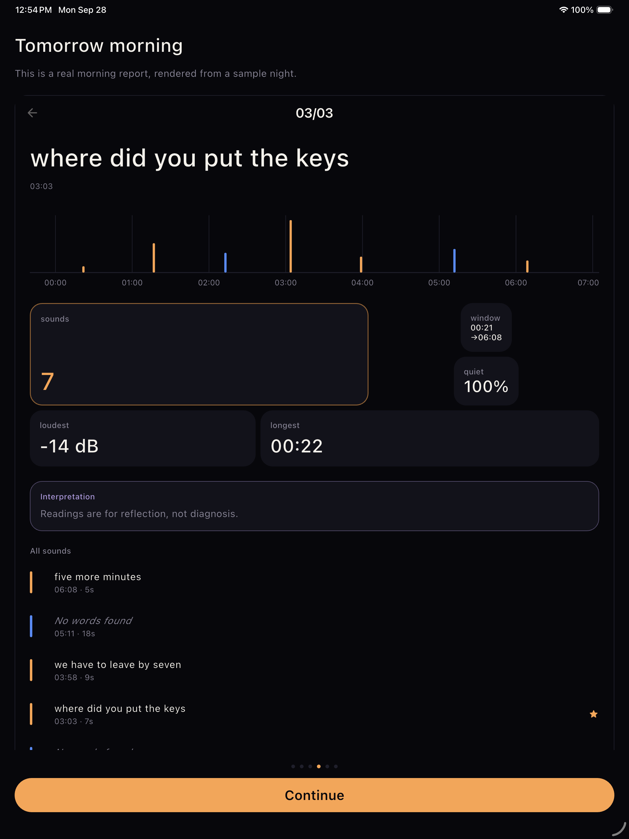 Morning report preview on iPad.